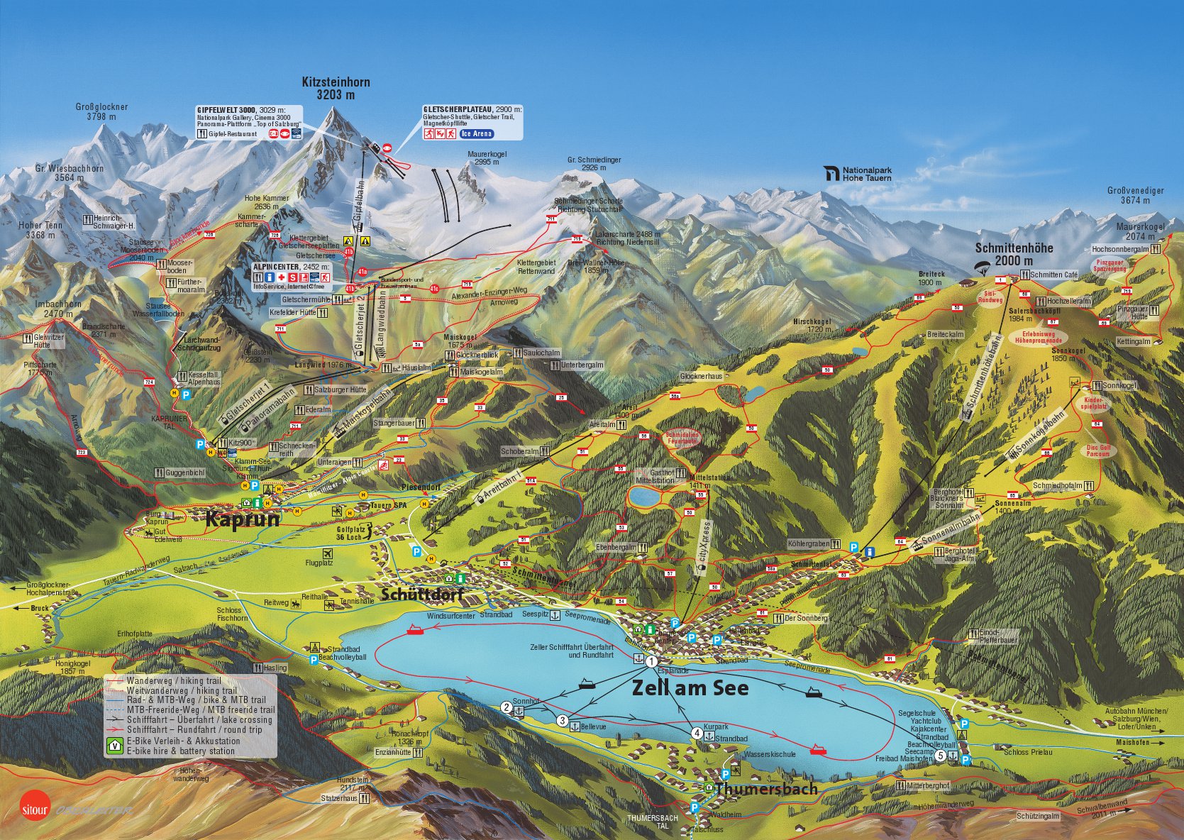 Zell am See - resort map